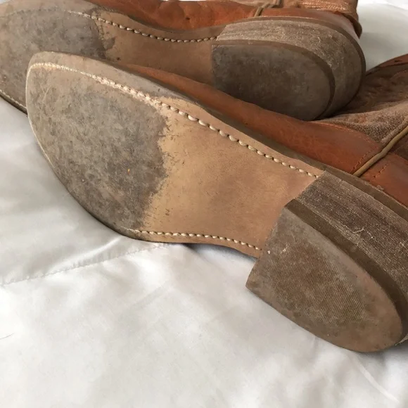 Gorgeous camel brown western square toe boots - Picture 5 of 12